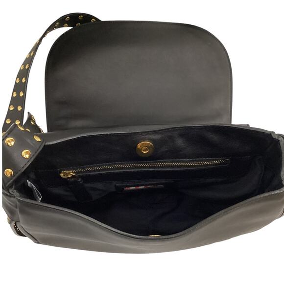 Marni Flap Bag Studded Strap Messenger Bag In Off White And Black Rare Color - Picture 6 of 7